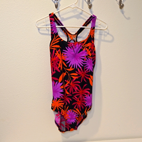Speedo Hawaiian Print Swimsuit Size 14 - Picture 1 of 9